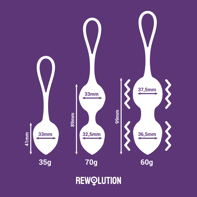 REWOLUTION – REWOBEADS Set Palline Vaginali con Vibrazione e Telecomando