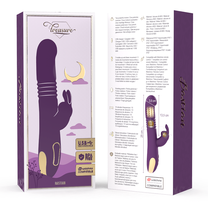 Treasure Bastian Rabbit Up&Down – Vibratore con Penetrazione Automatica e Doppia Stimolazione