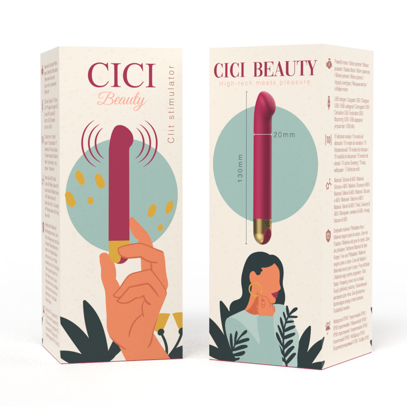 Cici Beauty Clit Stimulator – 10 Vibrazioni, Ricaricabile, Waterproof