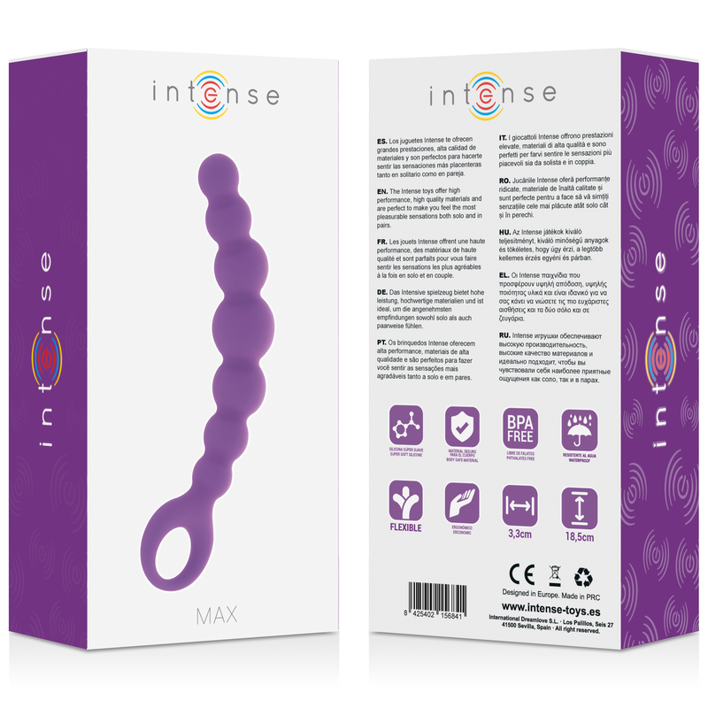 Intense - Palline Anali Intense in Silicone Medico | 8 Sfere 18.5 cm