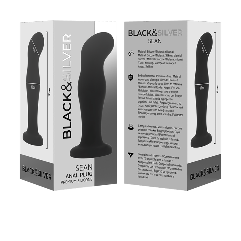 Black&Silver™ SEAN – Plug Anale in Silicone per Stimolazione del Punto P
