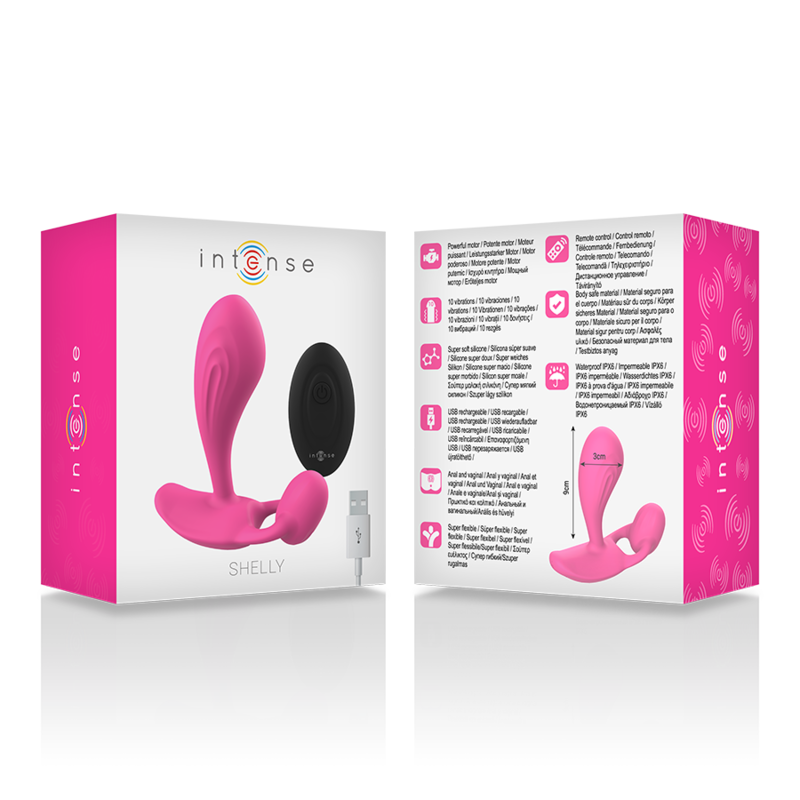 INTENSE Shelly™ – Plug Anale Vibrante Unisex con Doppio Motore e Telecomando