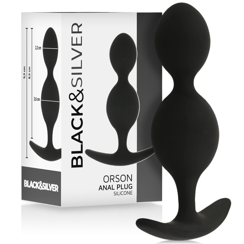 BLACK&SILVER - Orson plug anale 9.5 cm