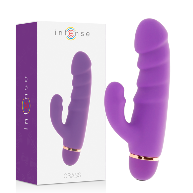 Vibratore Punto G con Stimolatore Clitorideo Crass – Intense Toys