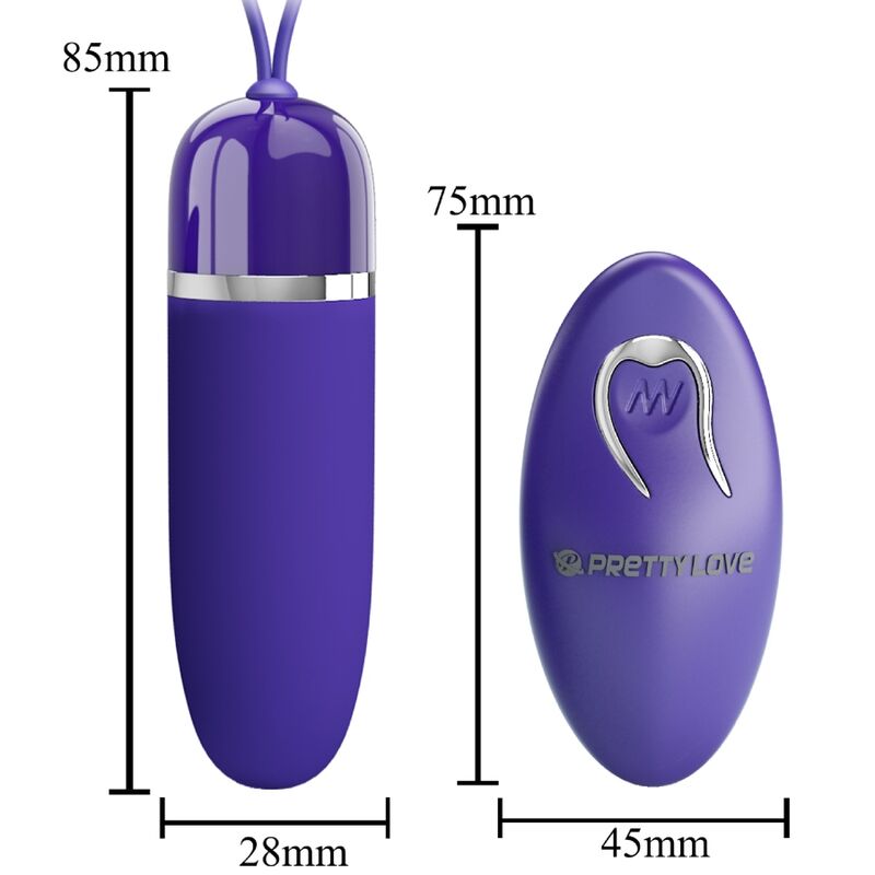 Mini Bala Vibrante Violetta con Telecomando – 12 Funzioni