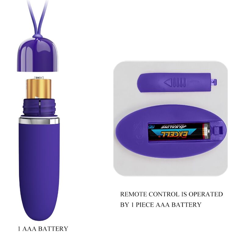Mini Bala Vibrante Violetta con Telecomando – 12 Funzioni