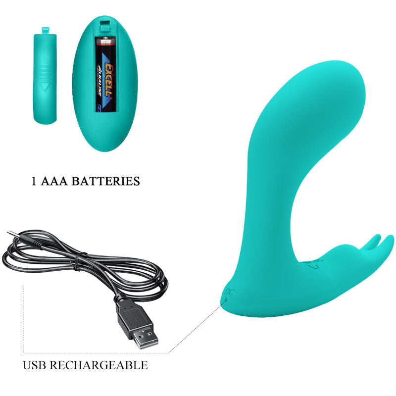 Massaggiatore Portatile Blu con Telecomando – Doppio Motore