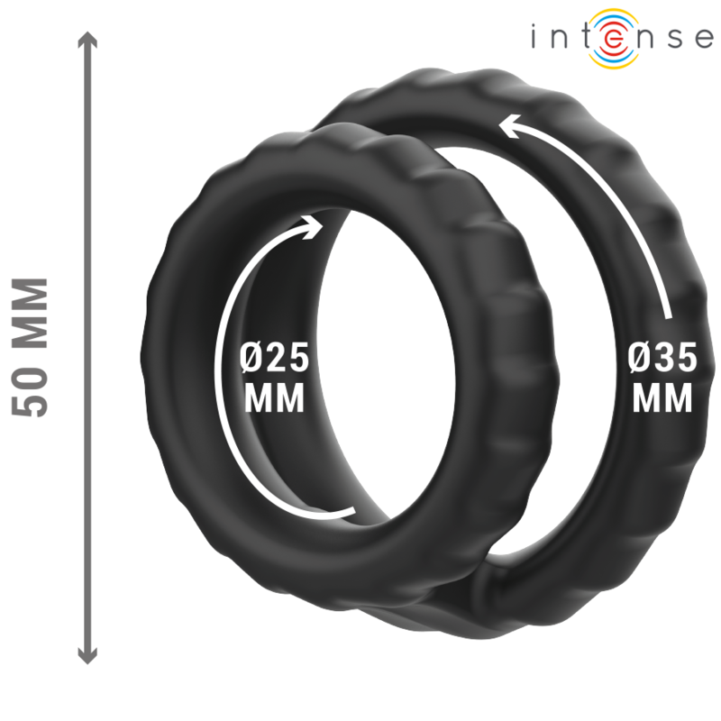 INTENSE DEWEY – Doppio Anello per Pene e Scroto in Silicone Morbido