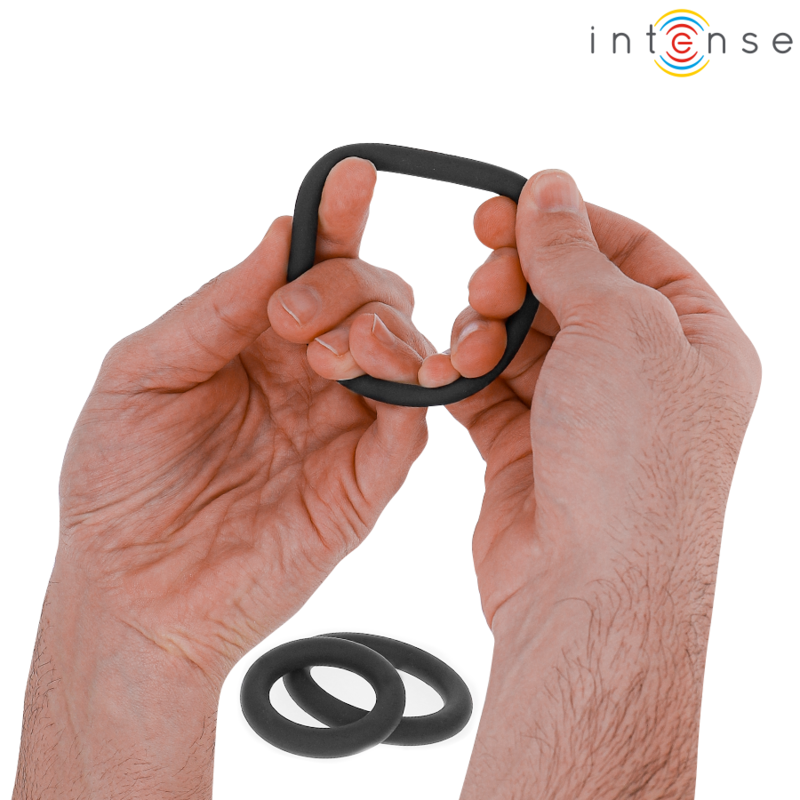 INTENSE HUGH – Set di 3 Anelli per Pene in Silicone Morbido