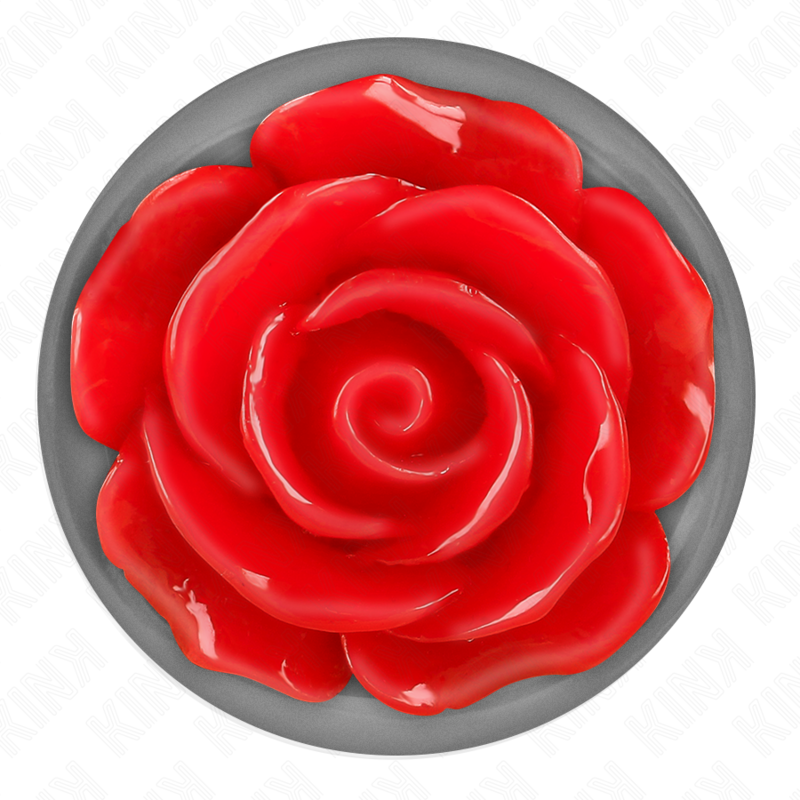 KINK - Plug anale con rosa rossa taglia S