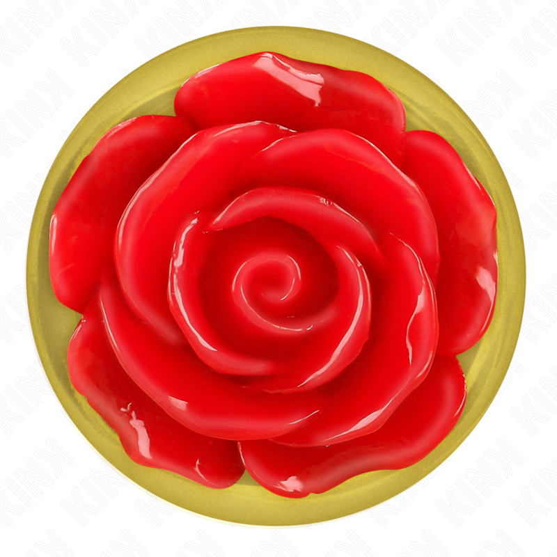 KINK - Plug anale dorato con rosa taglia L