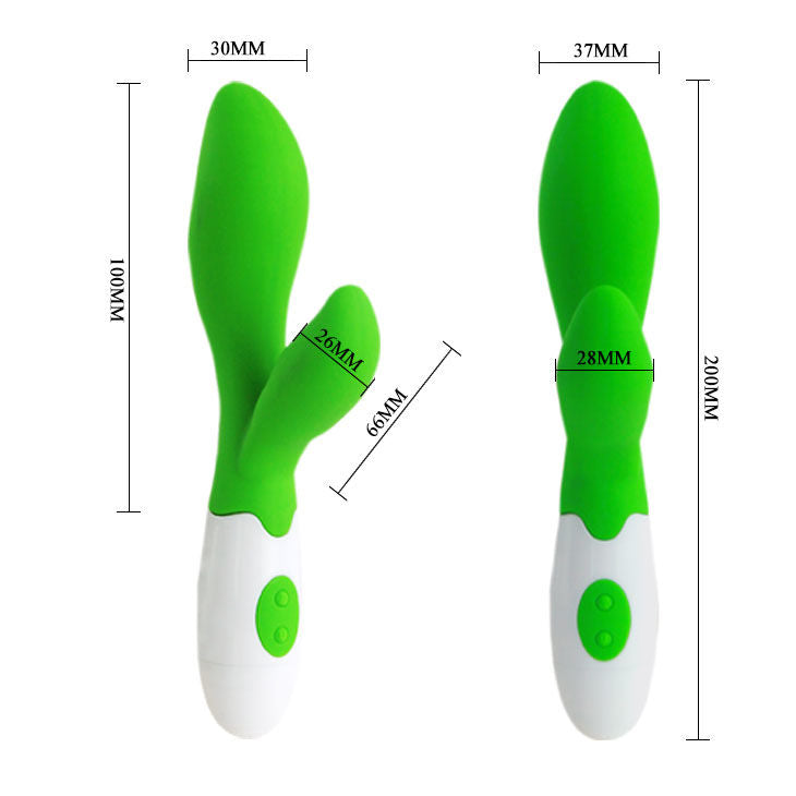 Pretty Love – Vibratore Rampante Verde/Bianco 30 Vibrazioni