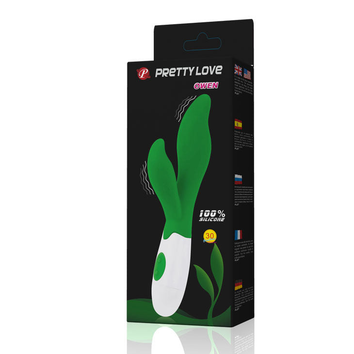 Pretty Love – Vibratore Rampante Verde/Bianco 30 Vibrazioni