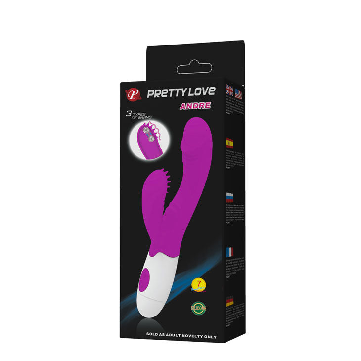 Vibratore Rabbit Lilla & Bianco – Doppio Motore e Rotazione Stimolante