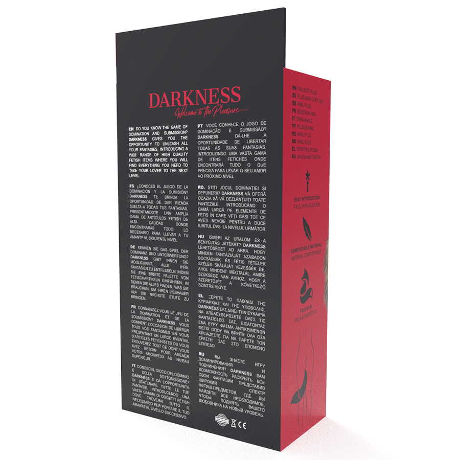 Darkness – Plug Anale in Silicone con Coda Pelosa 10 cm x 4 cm