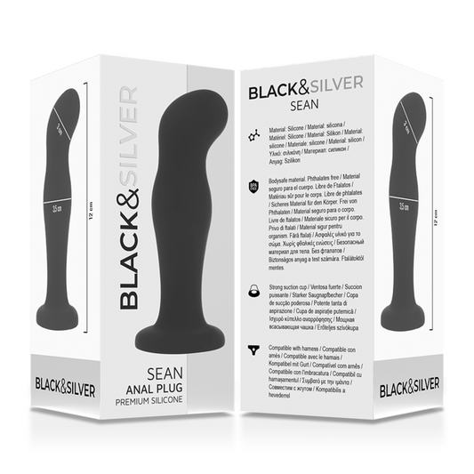 Black&Silver™ SEAN – Plug Anale in Silicone per Stimolazione del Punto P