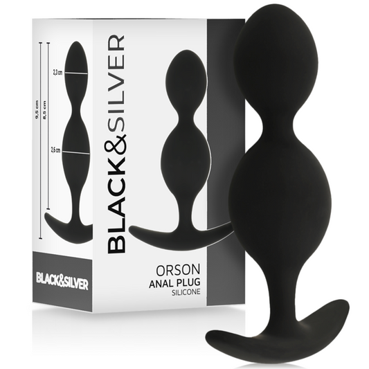 BLACK&SILVER - Orson plug anale 9.5 cm