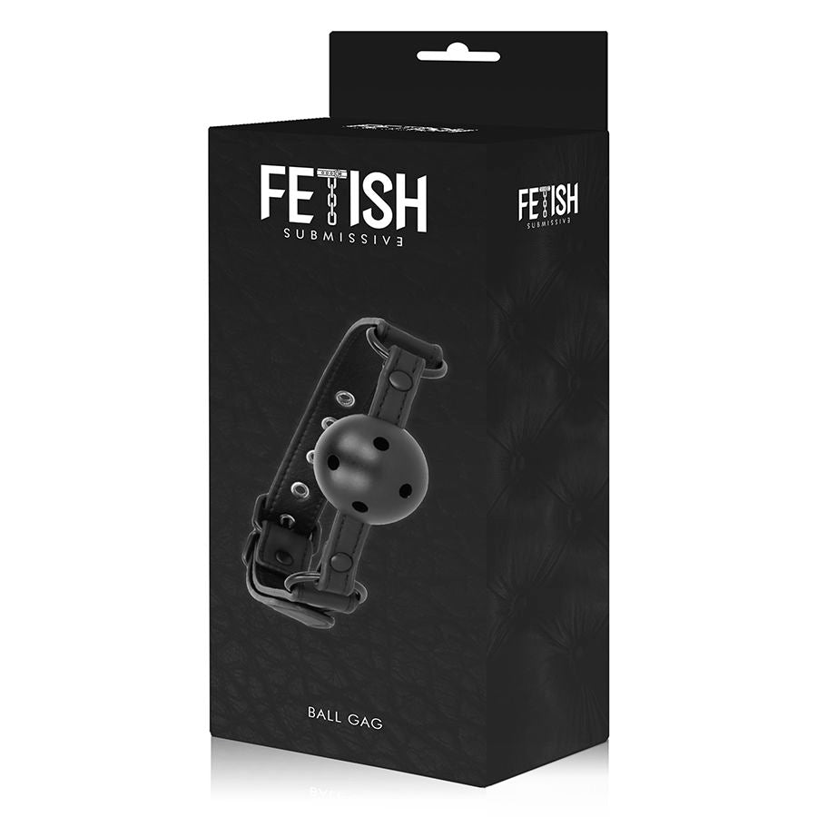 Ball Gag con Pallina Forata in Cuoio Vegano – Fetish Submissive