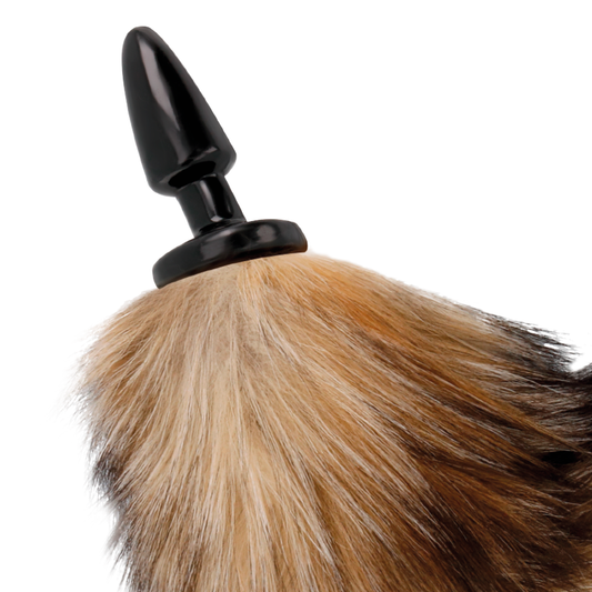 Darkness – Plug Anale in Silicone con Coda Pelosa 10 cm x 4 cm