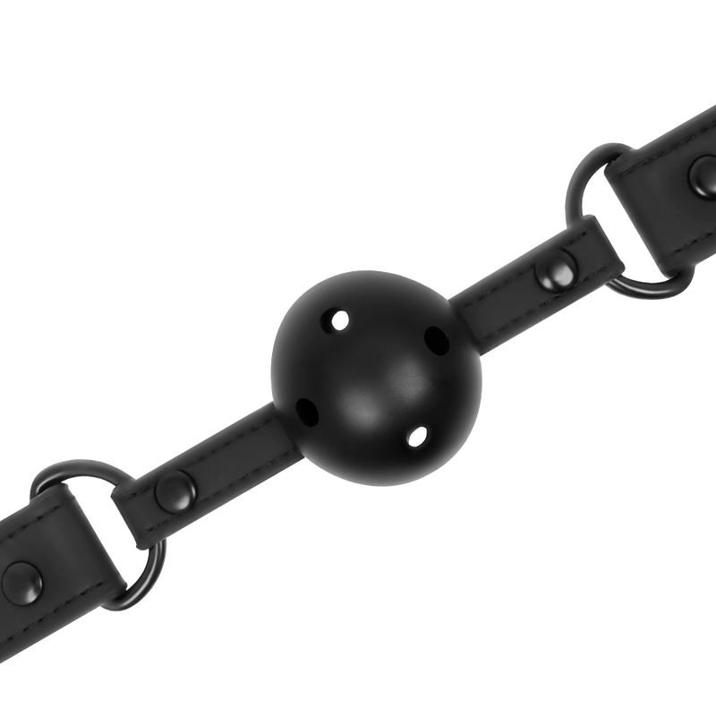 Ball Gag con Pallina Forata in Cuoio Vegano – Fetish Submissive